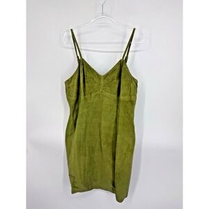 Vintage NWT $299 Newport News 100% Leather Suede Dress Size 8 Y2K 90s Funky
